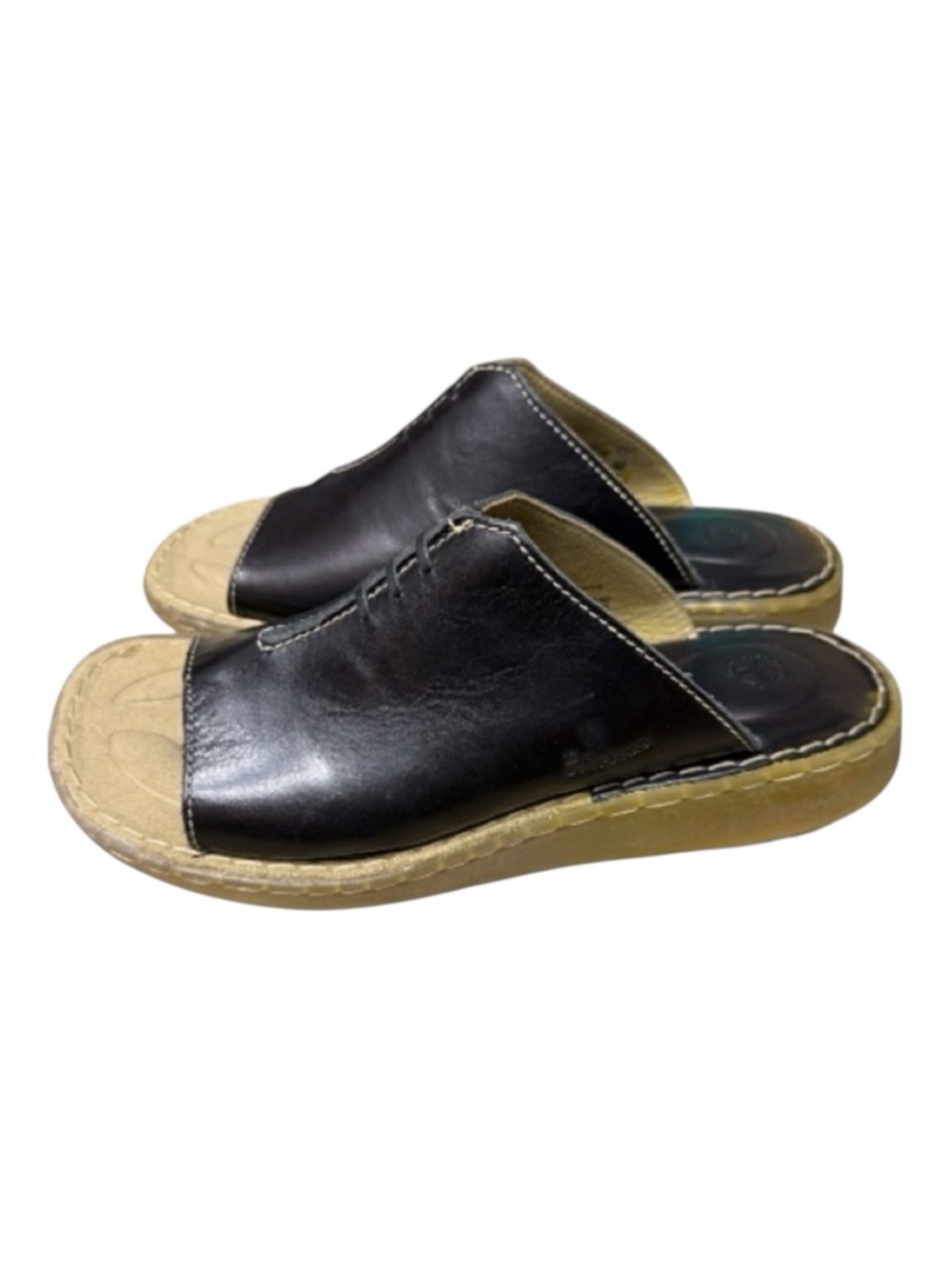 Dr. Martens Vintage Y2K Black Leather Slide Sandals Size 7